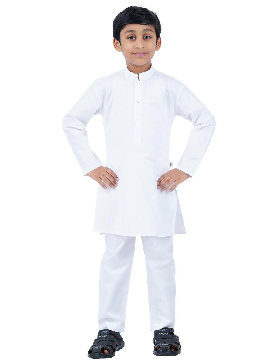 kids kurta pajama in white
