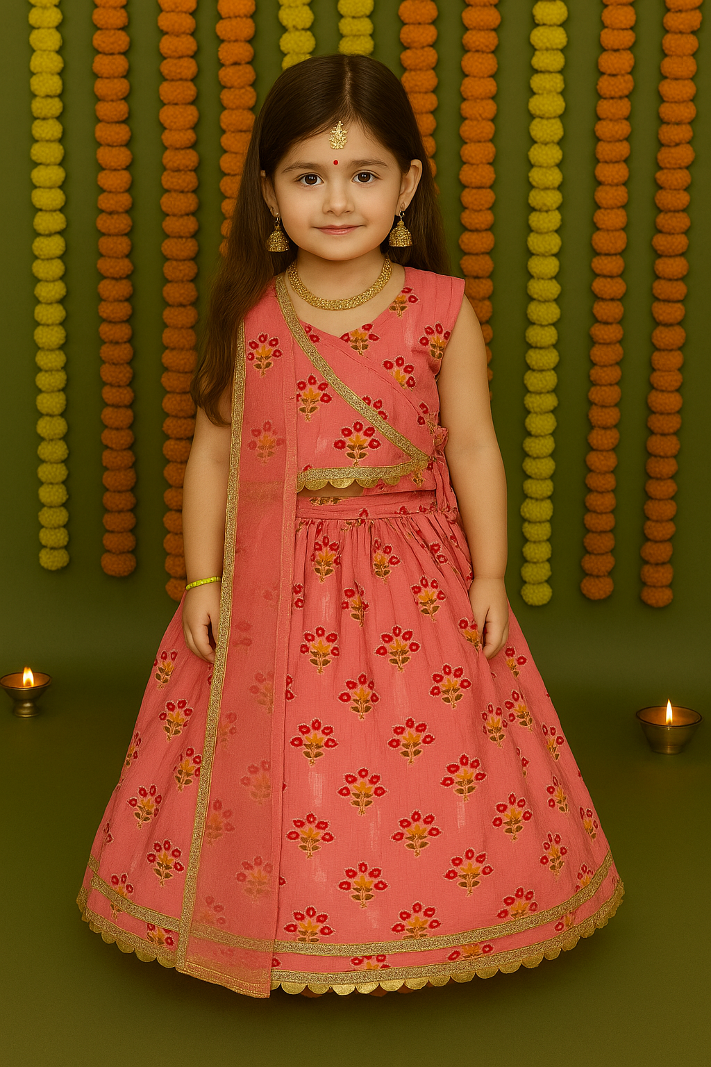 Girl's Lehenga Top In Wholesale
