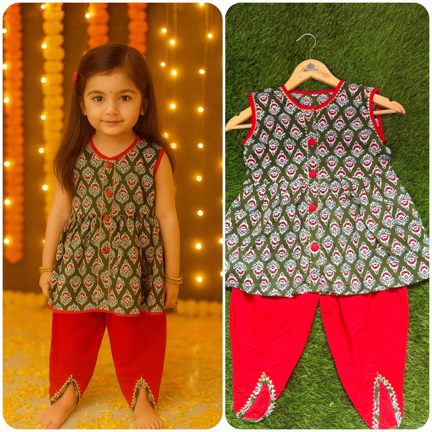 Girl's Afgani Dhoti sets