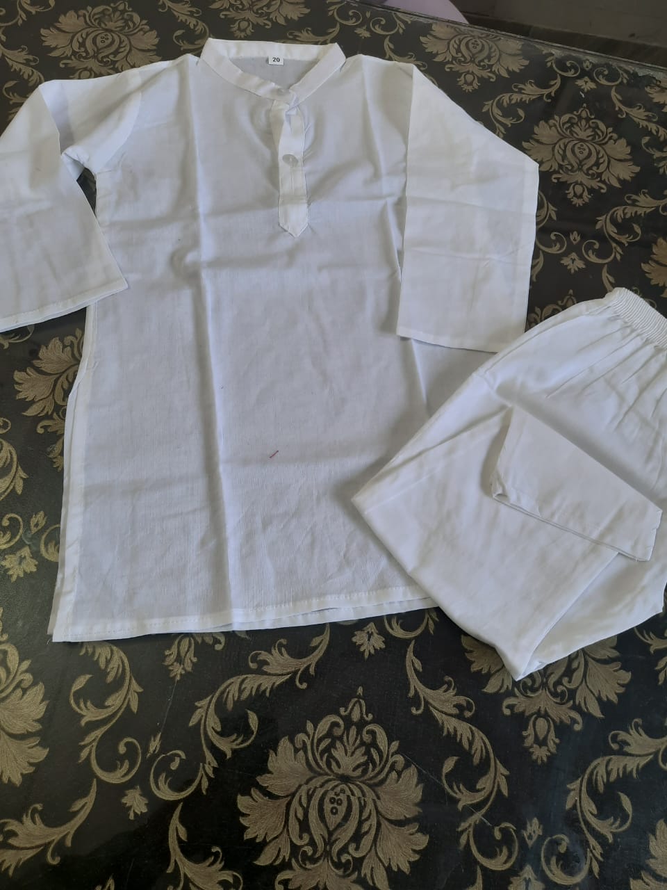kids kurta pajama in white