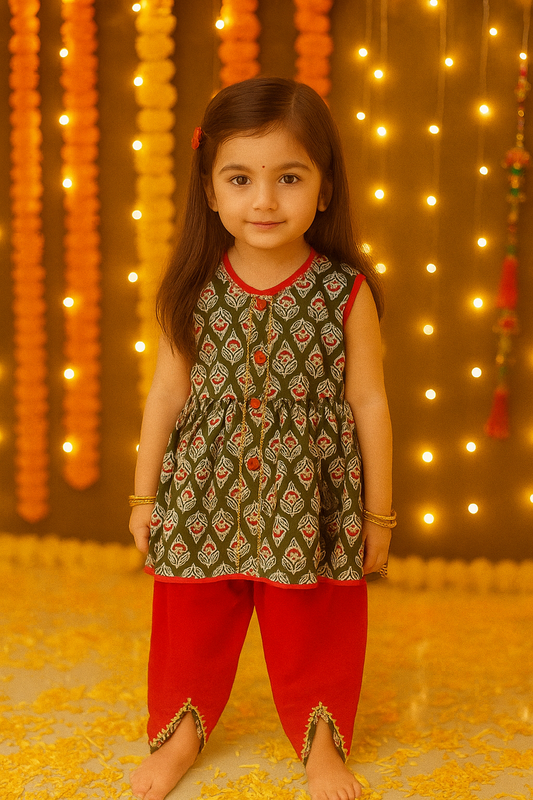 Girl's Afgani Dhoti sets