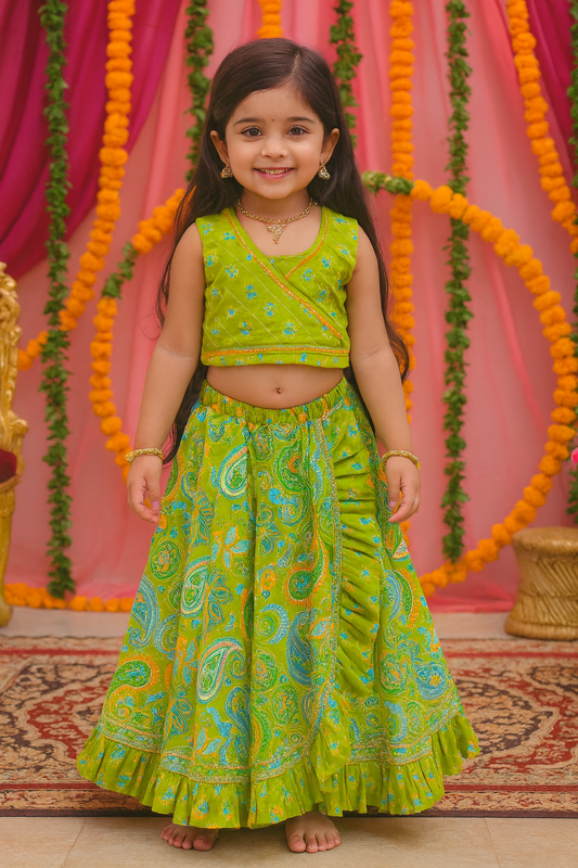 Girl's Lehenga Top In Wholesale