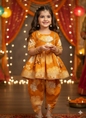 Girl's Peplum style kurti with dhoti