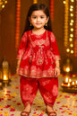 Girl's Peplum style kurti with dhoti